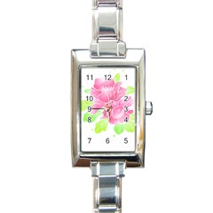 Flowers Art T- Shirtflowers T- Shirt (21) Rectangle Italian Charm Watch by EnriqueJohnson