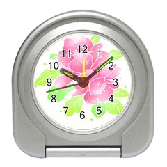 Flowers Art T- Shirtflowers T- Shirt (21) Travel Alarm Clock by EnriqueJohnson