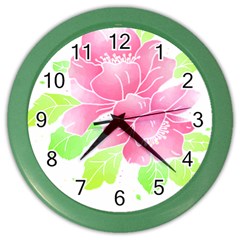 Flowers Art T- Shirtflowers T- Shirt (21) Color Wall Clock by EnriqueJohnson