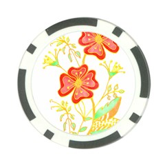 Flowers Art T- Shirtflowers T- Shirt (23) Poker Chip Card Guard