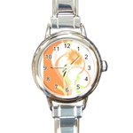 Flowers Art T- Shirtflowers T- Shirt (24) Round Italian Charm Watch Front