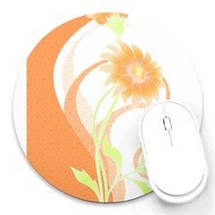 Flowers Art T- Shirtflowers T- Shirt (24) Round Mousepad by EnriqueJohnson