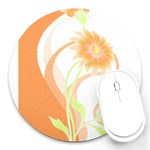 Flowers Art T- Shirtflowers T- Shirt (24) Round Mousepad Front