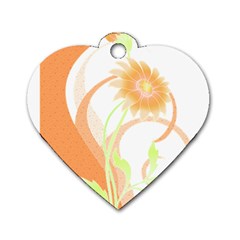 Flowers Art T- Shirtflowers T- Shirt (24) Dog Tag Heart (Two Sides)