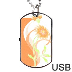 Flowers Art T- Shirtflowers T- Shirt (24) Dog Tag Usb Flash (one Side) by EnriqueJohnson