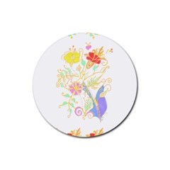 Flowers Art T- Shirtflowers T- Shirt Rubber Coaster (round) by EnriqueJohnson