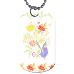 Flowers Art T- Shirtflowers T- Shirt Dog Tag (One Side) Front