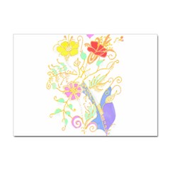 Flowers Art T- Shirtflowers T- Shirt Sticker A4 (10 Pack)