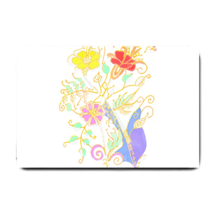 Flowers Art T- Shirtflowers T- Shirt Small Doormat