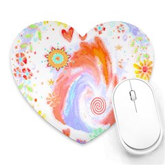 Flowers Blooming T- Shirt Coming Through  T- Shirt Heart Mousepad by EnriqueJohnson