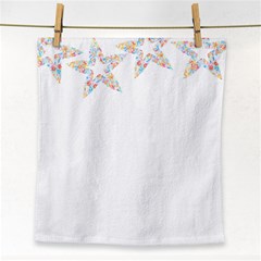 Flowers Blooming T- Shirt Flower Stars Bloom In My Garden T- Shirt Face Towel by EnriqueJohnson