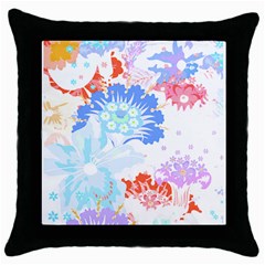 Flowers Illustration T- Shirt Sunshine Blossoms Throw Pillow Case (black) by EnriqueJohnson