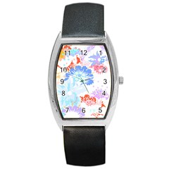 Flowers Illustration T- Shirt Sunshine Blossoms Barrel Style Metal Watch by EnriqueJohnson