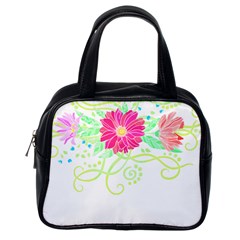 Flowers Illustration T- Shirtflowers T- Shirt (1) Classic Handbag (one Side) by EnriqueJohnson