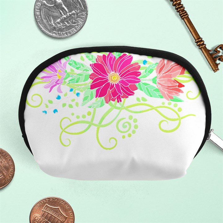 Flowers Illustration T- Shirtflowers T- Shirt (1) Accessory Pouch (Medium)