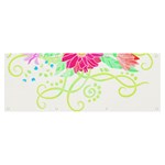 Flowers Illustration T- Shirtflowers T- Shirt (1) Banner and Sign 8  x 3  Front