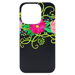 Flowers Illustration T- Shirtflowers T- Shirt (1) Iphone 14 Pro Black Uv Print Case by EnriqueJohnson