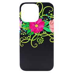 Flowers Illustration T- Shirtflowers T- Shirt (1) Iphone 14 Pro Max Black Uv Print Case by EnriqueJohnson