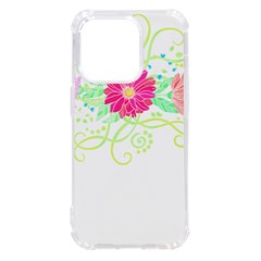 Flowers Illustration T- Shirtflowers T- Shirt (1) Iphone 14 Pro Tpu Uv Print Case by EnriqueJohnson