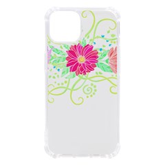 Flowers Illustration T- Shirtflowers T- Shirt (1) Iphone 13 Tpu Uv Print Case