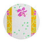 Flowers Illustration T- Shirtflowers T- Shirt (2) Ornament (Round) Front