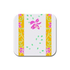 Flowers Illustration T- Shirtflowers T- Shirt (2) Rubber Square Coaster (4 Pack) by EnriqueJohnson