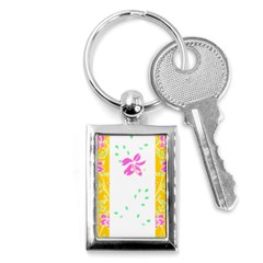 Flowers Illustration T- Shirtflowers T- Shirt (2) Key Chain (rectangle) by EnriqueJohnson