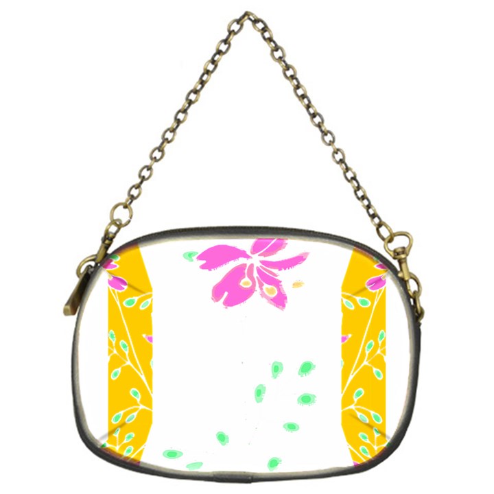 Flowers Illustration T- Shirtflowers T- Shirt (2) Chain Purse (One Side)