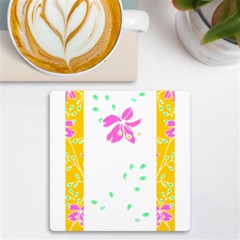 Flowers Illustration T- Shirtflowers T- Shirt (2) Uv Print Square Tile Coaster  by EnriqueJohnson