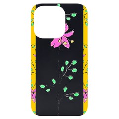 Flowers Illustration T- Shirtflowers T- Shirt (2) Iphone 14 Pro Black Uv Print Case by EnriqueJohnson