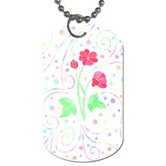 Flowers Illustration T- Shirtflowers T- Shirt (3) Dog Tag (two Sides) by EnriqueJohnson