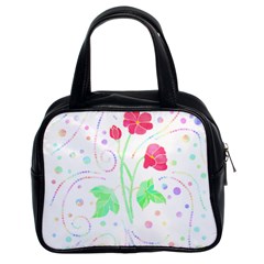 Flowers Illustration T- Shirtflowers T- Shirt (3) Classic Handbag (two Sides) by EnriqueJohnson