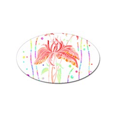 Flowers Illustration T- Shirtflowers T- Shirt (4) Sticker Oval (10 Pack) by EnriqueJohnson