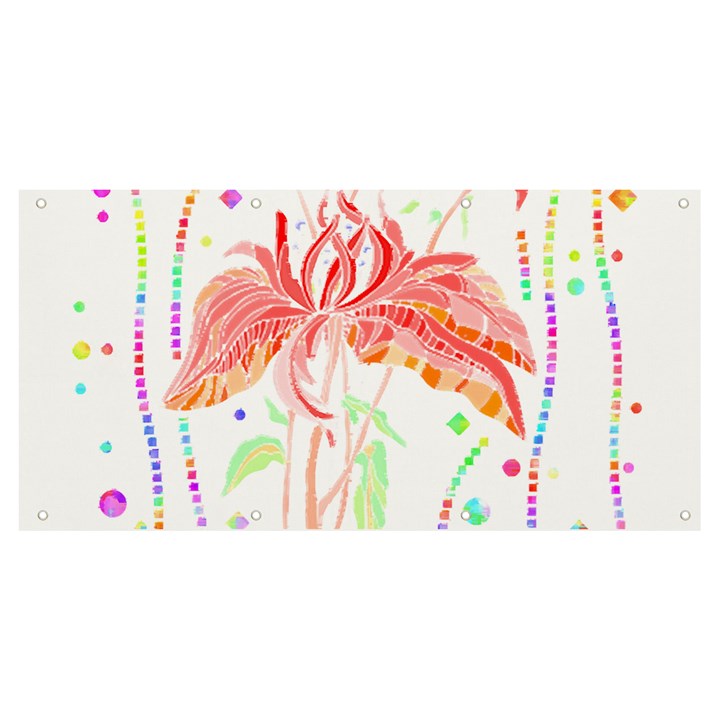 Flowers Illustration T- Shirtflowers T- Shirt (4) Banner and Sign 8  x 4 