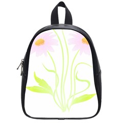 Flowers Illustration T- Shirtflowers T- Shirt (5) School Bag (small) by EnriqueJohnson