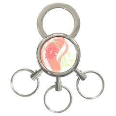 Flowers Illustration T- Shirtflowers T- Shirt (6) 3-ring Key Chain by EnriqueJohnson