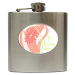 Flowers Illustration T- Shirtflowers T- Shirt (6) Hip Flask (6 oz) Front