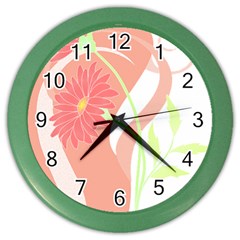 Flowers Illustration T- Shirtflowers T- Shirt (6) Color Wall Clock by EnriqueJohnson