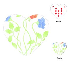 Flowers Illustration T- Shirtflowers T- Shirt (7) Playing Cards Single Design (heart)