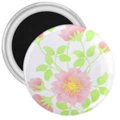 Flowers Illustration T- Shirtflowers T- Shirt (8) 3  Magnets