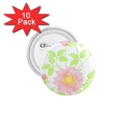 Flowers Illustration T- Shirtflowers T- Shirt (8) 1.75  Buttons (10 pack)