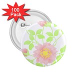 Flowers Illustration T- Shirtflowers T- Shirt (8) 2.25  Buttons (100 pack)  Front