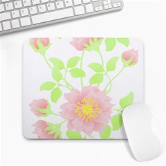 Flowers Illustration T- Shirtflowers T- Shirt (8) Large Mousepad