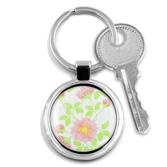 Flowers Illustration T- Shirtflowers T- Shirt (8) Key Chain (Round)