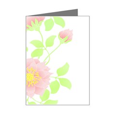 Flowers Illustration T- Shirtflowers T- Shirt (8) Mini Greeting Card