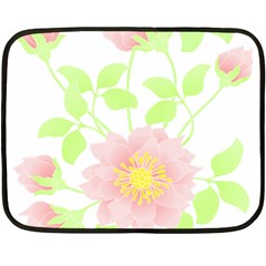 Flowers Illustration T- Shirtflowers T- Shirt (8) Two Sides Fleece Blanket (Mini)