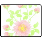 Flowers Illustration T- Shirtflowers T- Shirt (8) Fleece Blanket (Medium) 60 x50  Blanket Front