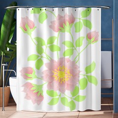 Flowers Illustration T- Shirtflowers T- Shirt (8) Shower Curtain 60  x 72  (Medium) 