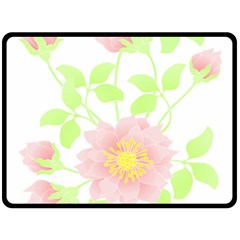 Flowers Illustration T- Shirtflowers T- Shirt (8) Two Sides Fleece Blanket (Large)