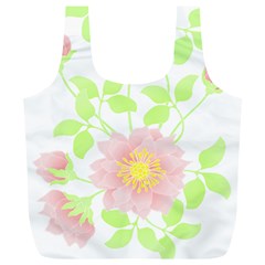 Flowers Illustration T- Shirtflowers T- Shirt (8) Full Print Recycle Bag (XL)